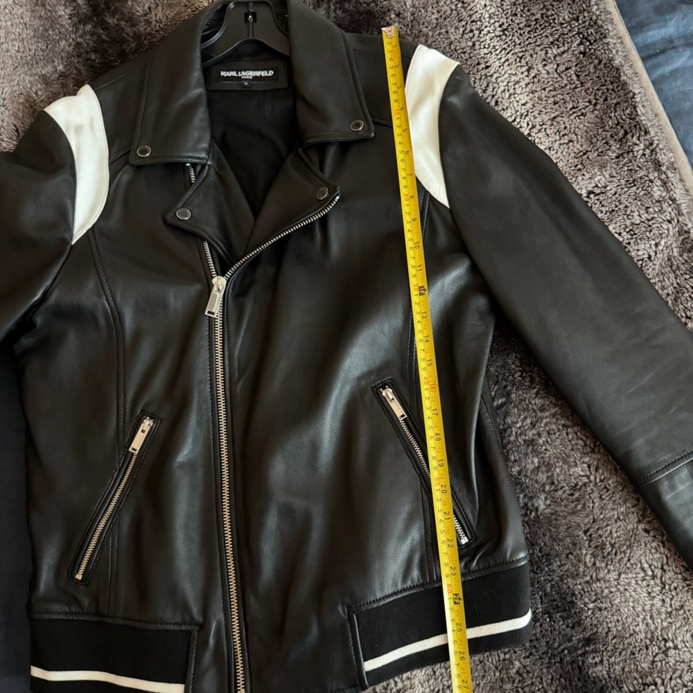 Karl Lagerfeld Leather Mens Jacket - Picture 10 of 10